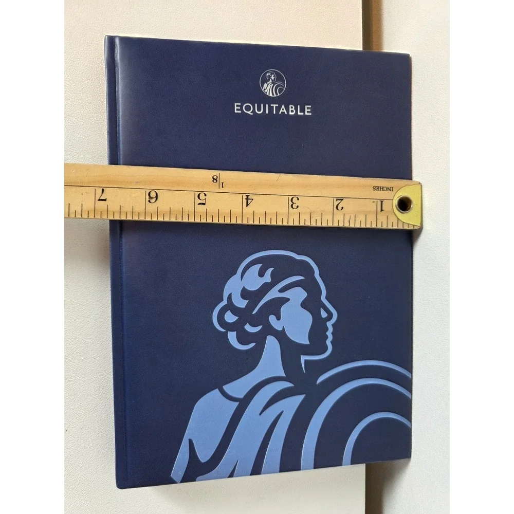 Castelli Notebook Equitable Blue Lined Papers Soft Faux Leather Made In Italy